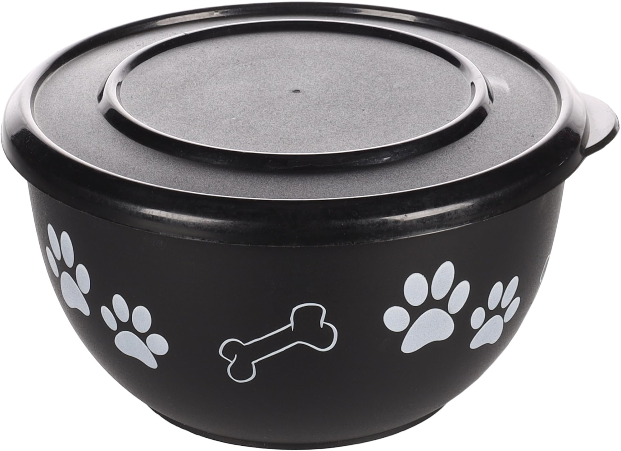 Flamingo FEEDING BOWL WITH LID KENA BLACK M 15CM800ML, 15 cm - 800 ml