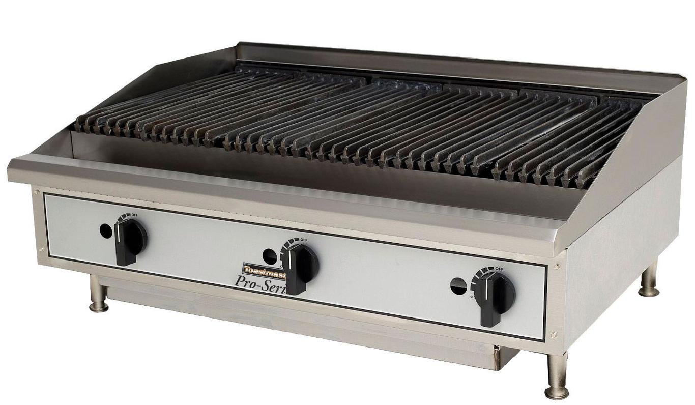 24" Radiant Gas Charbroiler by Toastmaster – Stainless Steel, Model TMRC24