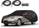 Special 16 Layers Full Car Cover Fit for Volk-swagen Beetle Bug 1960-1979, Ultra Heavy 600D Oxford Cloth, All-Weather Protection Summer Sun Exposure and Winter Snow Rain Dust UV, Black