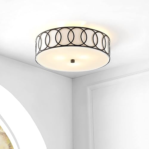 Miniatura 2 de JONATHAN Y JYL3503C Aubrey 3 luces LED de metal de 15.5 pulgadas de montaje empotrado contemporáneo, regulable de transición, luz cálida acogedora