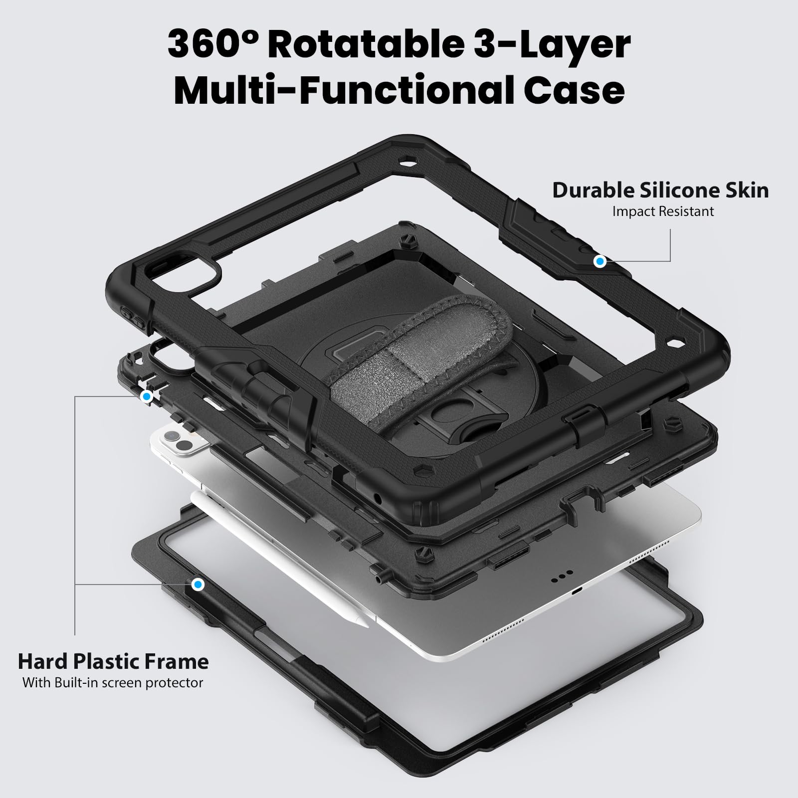 MOSISO Cover Compatible with iPad Pro 13 Inch Case 2024 7th