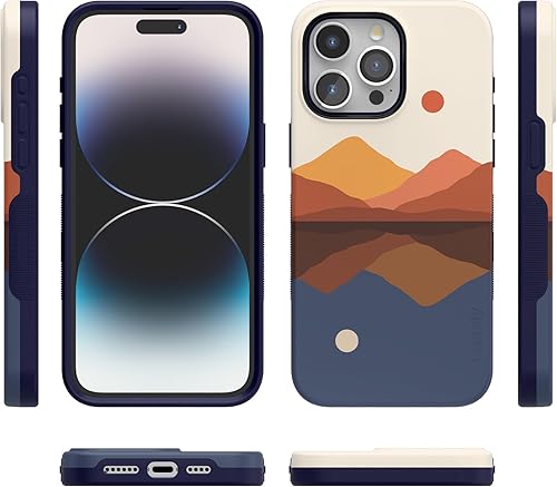 Vista 753 de Casely Funda para iPhone 15 Pro Max Jardín Secreto Flores mixtas Funda atrevida Compatible con MagSafe y botón de acción Secret Garden