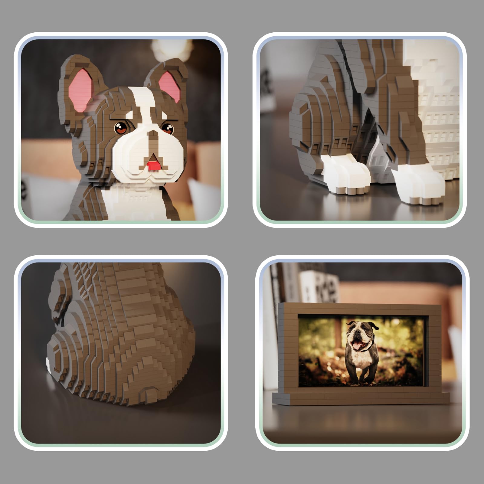HJPLPXH Animal Dog Model Pet French Bulldog Micro Building Blocks Set including Secret Hidden Storage Box Inside,Ideal Toy for Dog Lovers Kids & Adults - Image 4