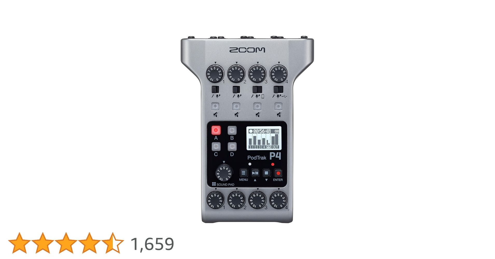ZOOM PodTrak P4｜ポッドキャストや収録に最適な多機能レコーダー P4_top.jpg.0x1600_q80_crop-,