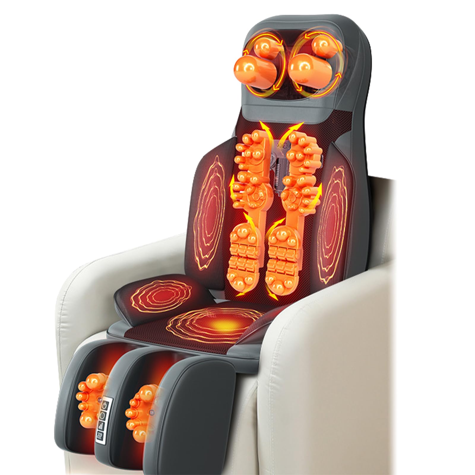 Full Body Massage Mat with Heat, Full Body Massage Bed with Shiatsu Neck Massage Pillow, Back Massage Chair Pad, for Neck and Back Muscle Relaxation