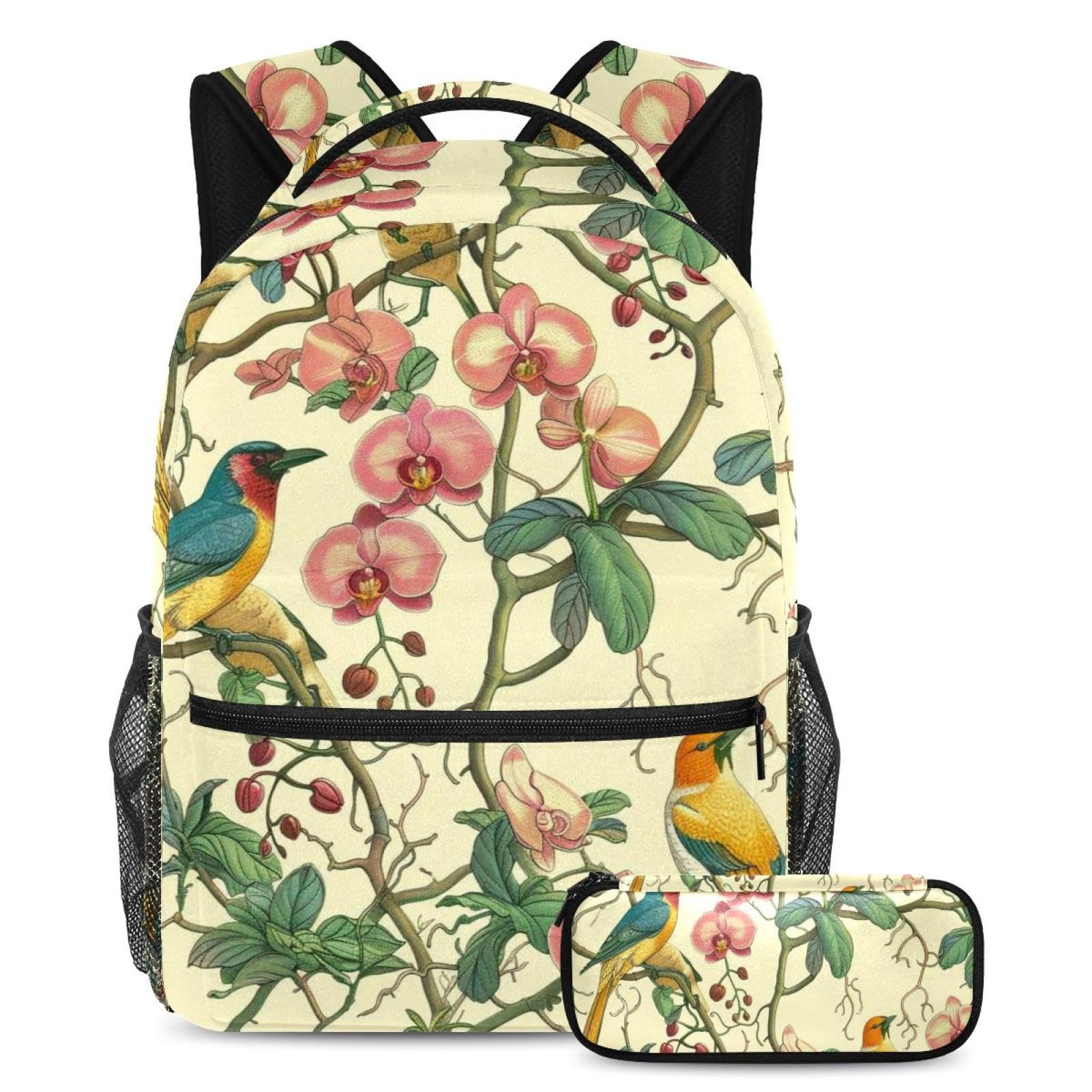 Sac à dos polyvalent 2 pièces Splendid Birds Florals Grand Format - 7