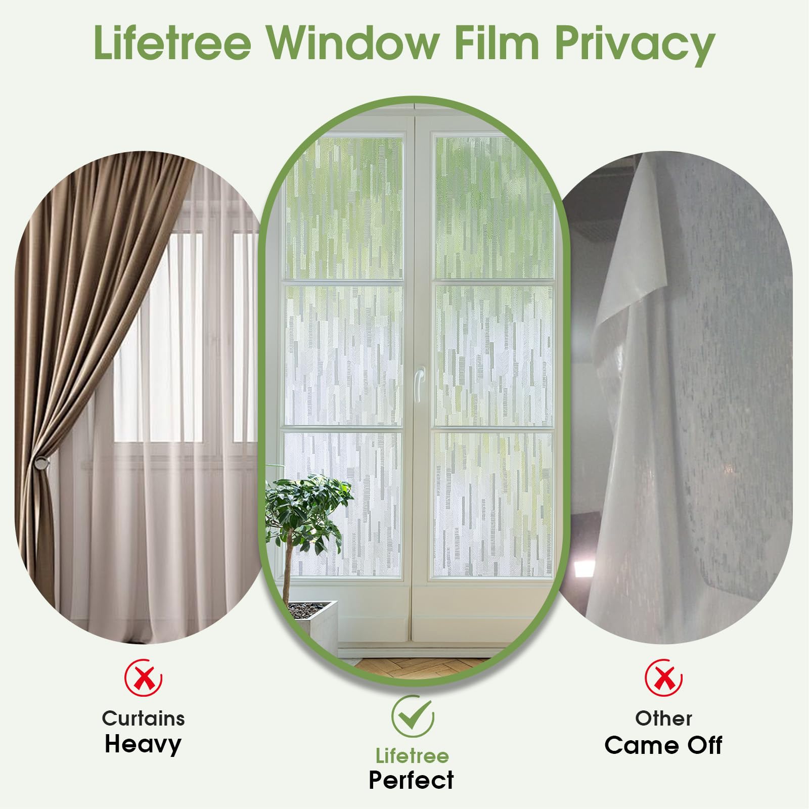 Tendril Branches Film De Confidentialité Statique Givré Pour