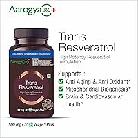 Vista 2 de Pure Trans Resveratrol 500 mg con Bio Perine Antienvejecimiento Cuidado de la piel Suplemento antioxidante para la salud del corazón y apoyo