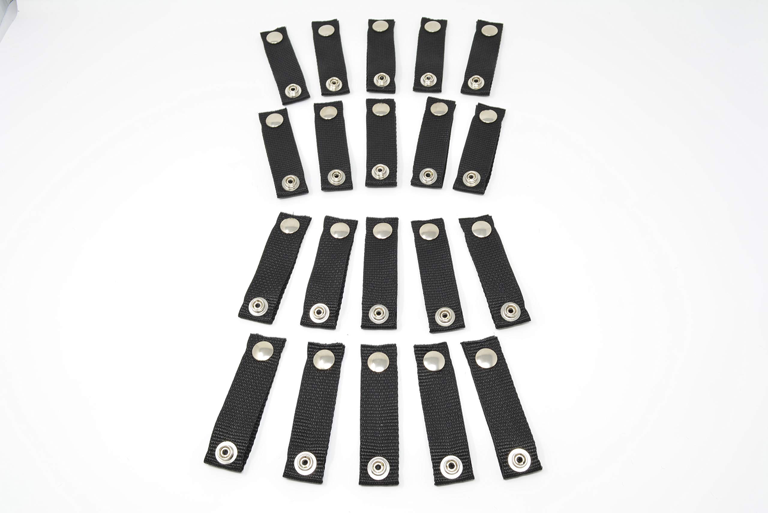 Sero InnovationBoat Cover Snap Extender - Black - Extension Size, 3" - Built in Finger Loops. Extend The Life of Your Boat top Canvas! 20 Pack