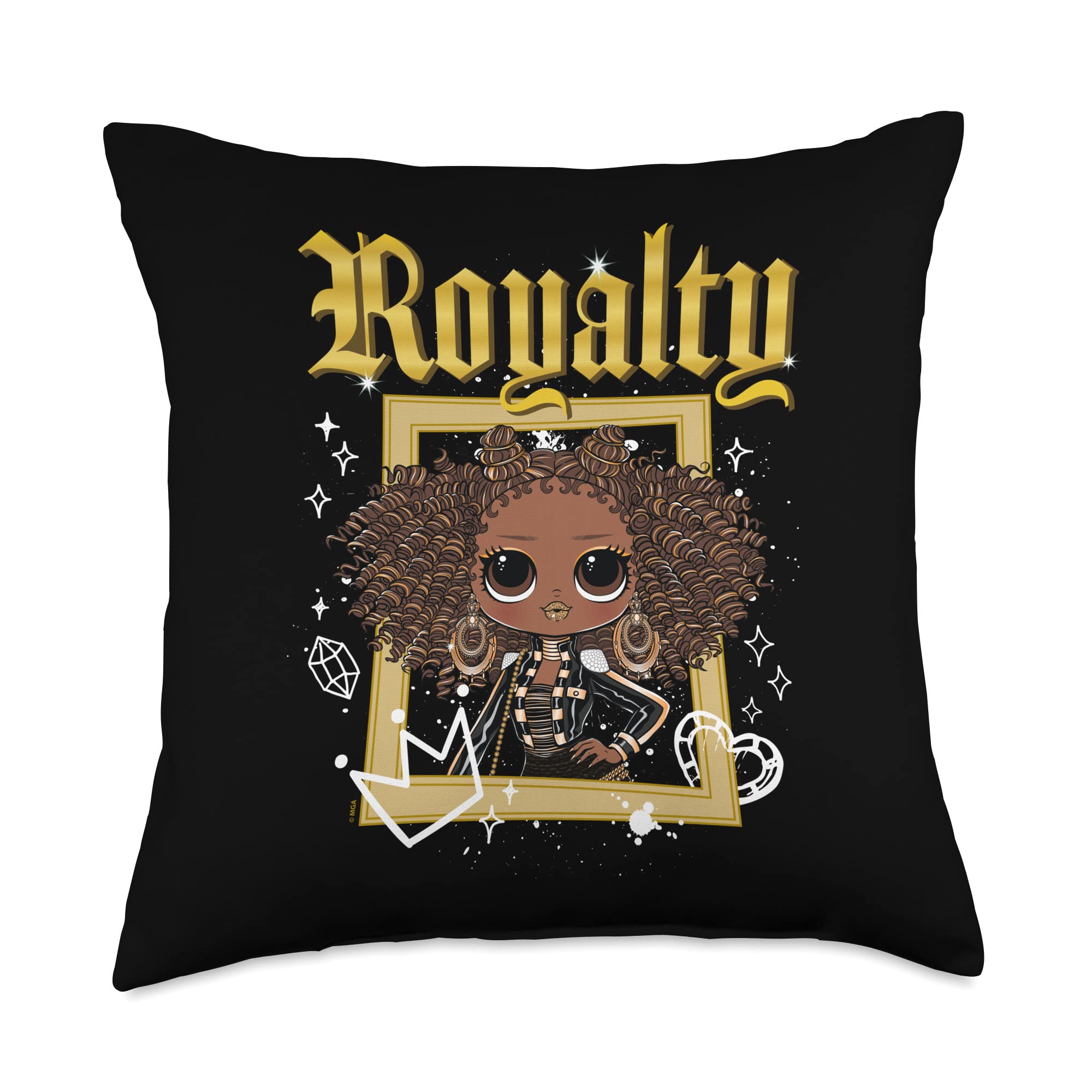 Royal Bee Frame Throw Pillow