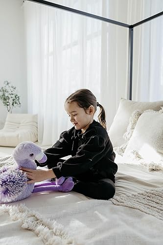 Miniatura 3 de The Petting Zoo Peluche de flamenco morado, regalos para niños, juguete de peluche de flamenco de Pazzion morado, 12 pulgadas