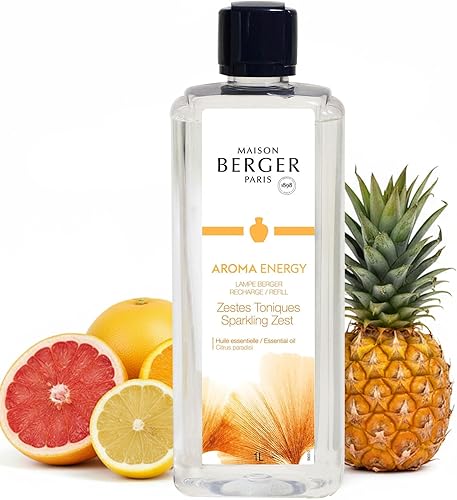 Vista 20 de MAISON BERGER - Té blanco puro - Recambio de fragancia Lampe Berger para difusor de aceite de fragancia para el hogar - Ambientador - 33.8 onzas