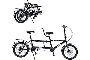Folding Double Bike Tandem Bicycle Adult Beach Cruiser