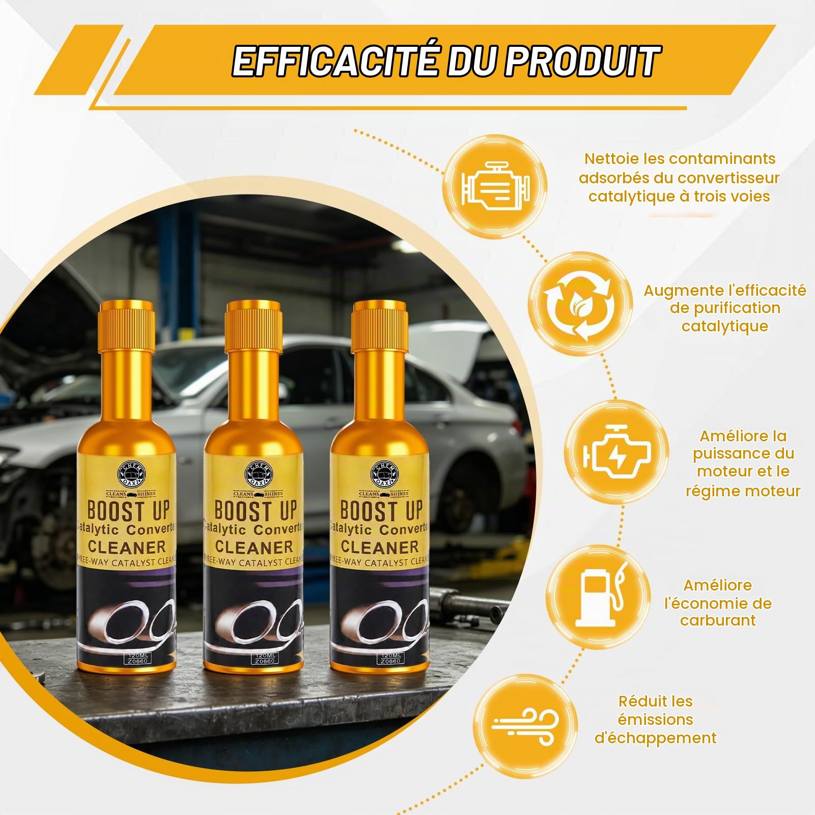 Nettoyant Catalyseur 2x120ml - Additif Essence pour Pot Catalytique, Réduit Pollution et Améliore Performance Moteur - Compatible Tous Véhicules