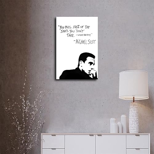 Miniatura 3 de Decoración inspiradora de pared de oficina con citas de Michael Scott, póster universitario, impresión en lienzo decorativo para habitación, baño,