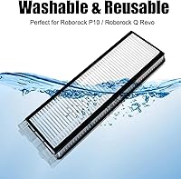 Vista 6 de Juego de accesorios de repuesto para Roborock Q Revo para robot aspirador Roborock P10, cepillo principal, paño de trapeador, bolsa para polvo