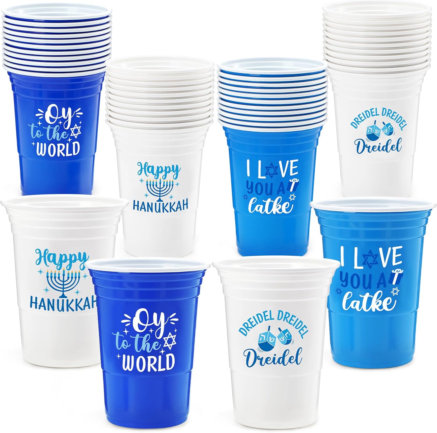 Plastic hanukkah glasses