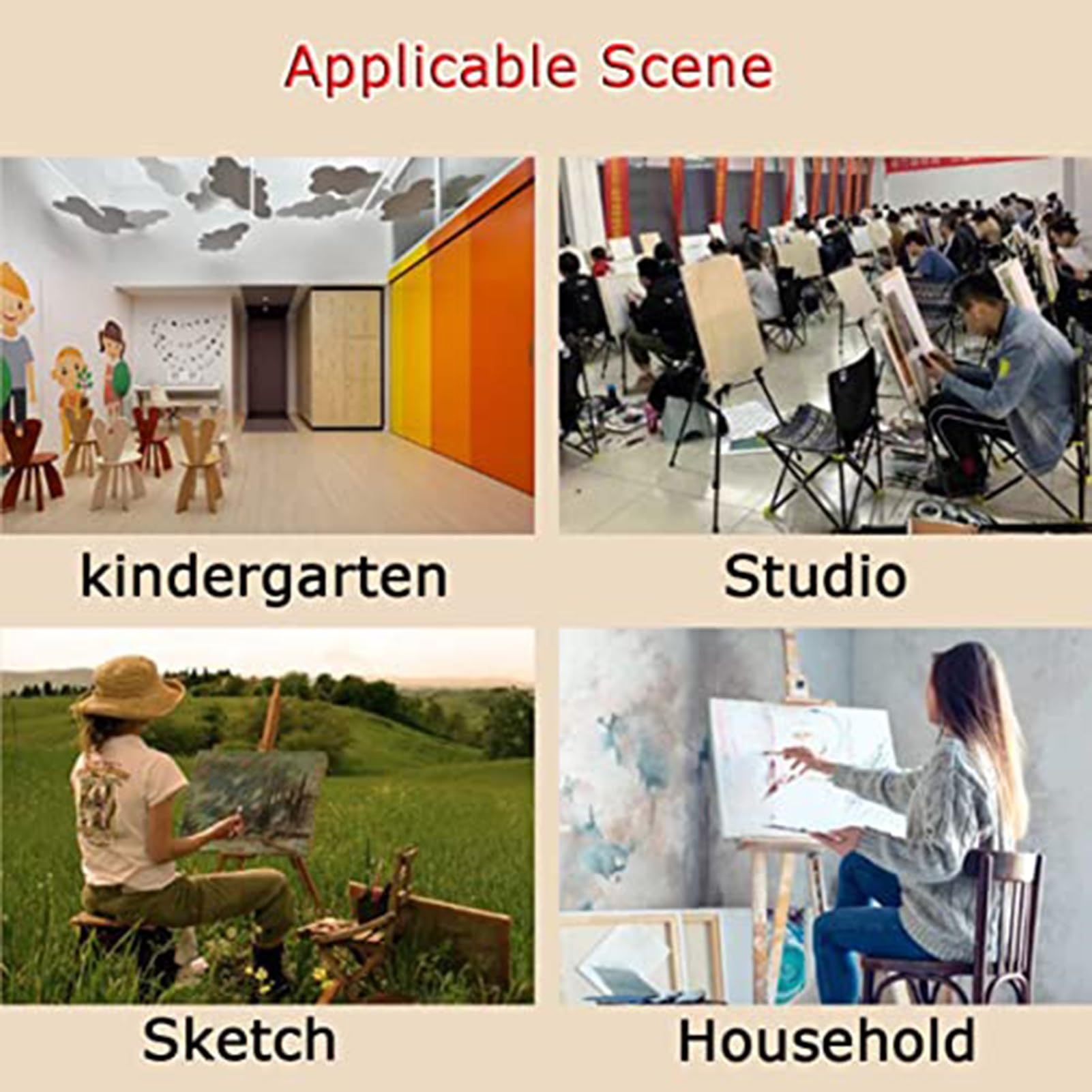 Séchoir mobile pour art et dessins d'enfants, idéal pour les tableaux de toile, les papiers et les impressions, design peu encombrant avec plusieurs étages