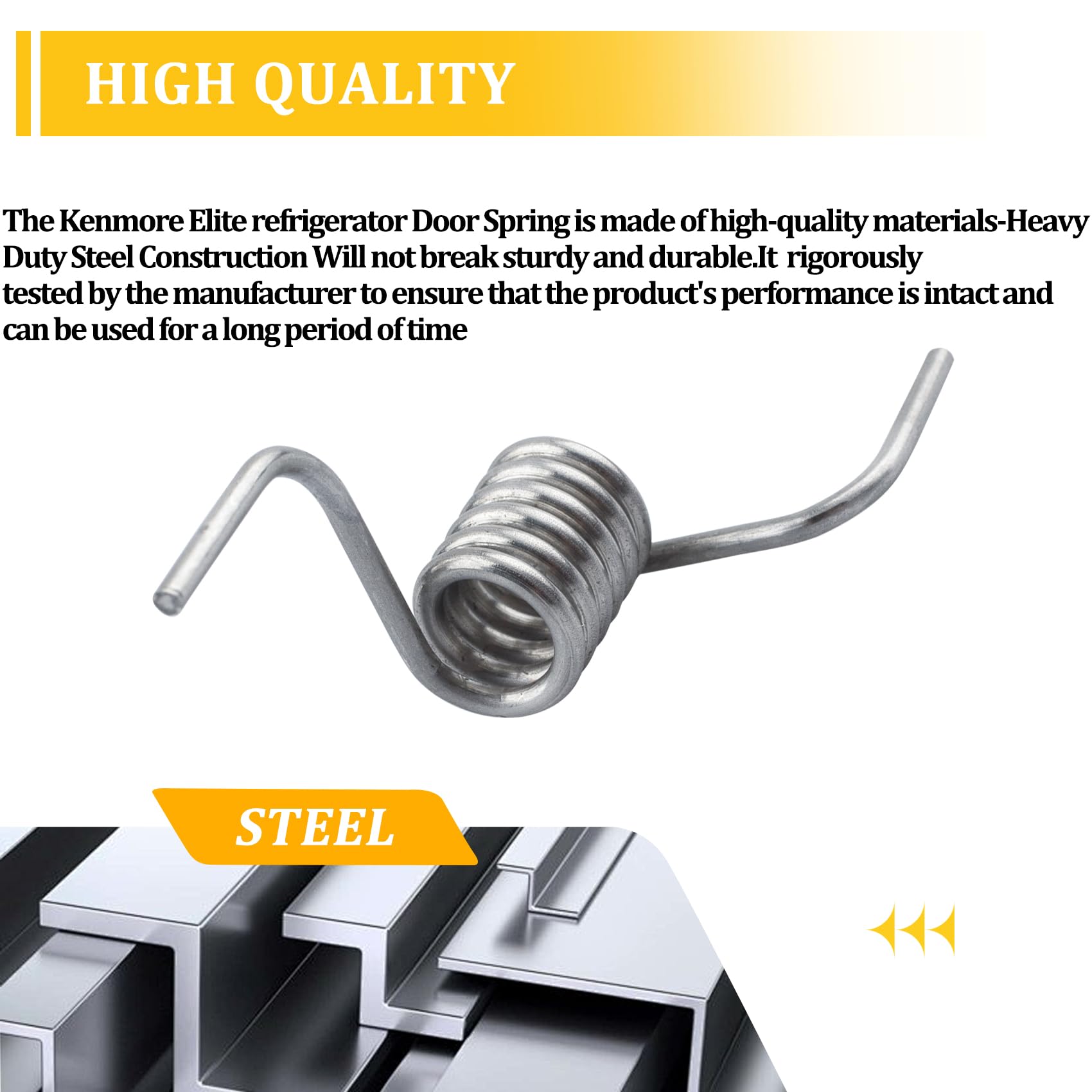2-Pack Refrigerator Door Spring Replacement For Kenmore Elite - Compatible With 795.71053.010 Etc. - View #9