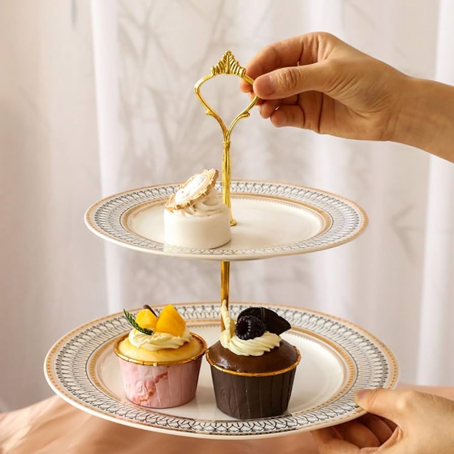 Amazon|ケーキスタンド セラミック アフタヌーンティースタンド 2段3 Amazon|ケーキスタンド セラミック アフタヌーンティースタンド 2段3