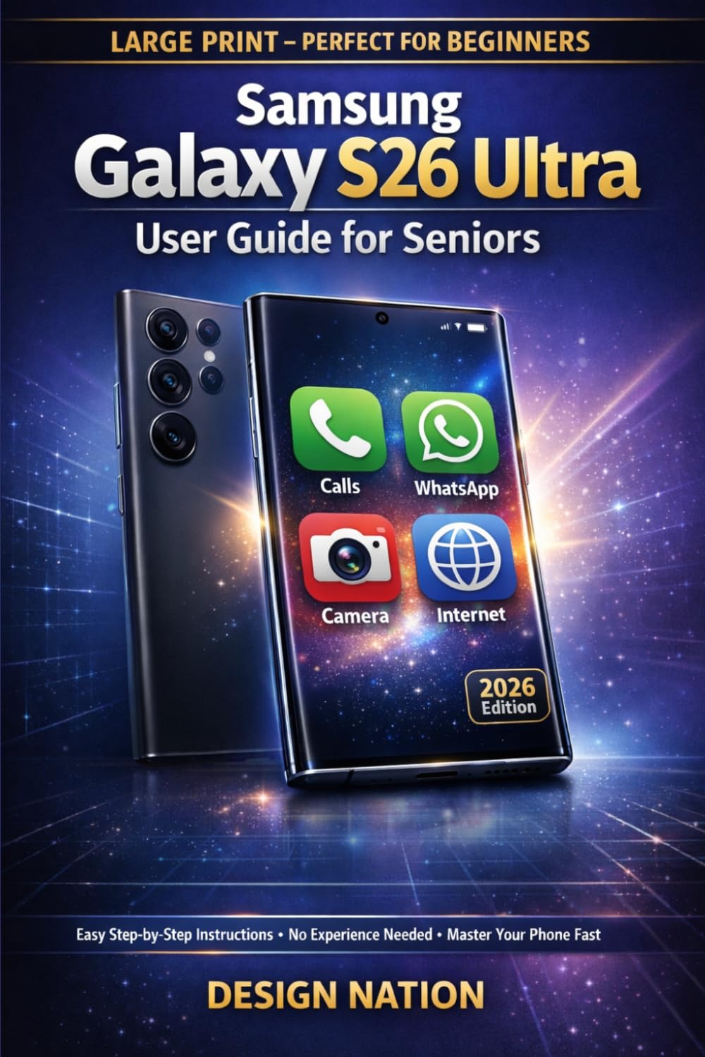 Samsung Galaxy S26 Ultra User Guide for Seniors: Samsung Galaxy S26 Ultra for Seniors: Step-by-Step Guide with Large Text for Calls, Messages, Email, Photos, WhatsApp, Camera & Internet Safety.