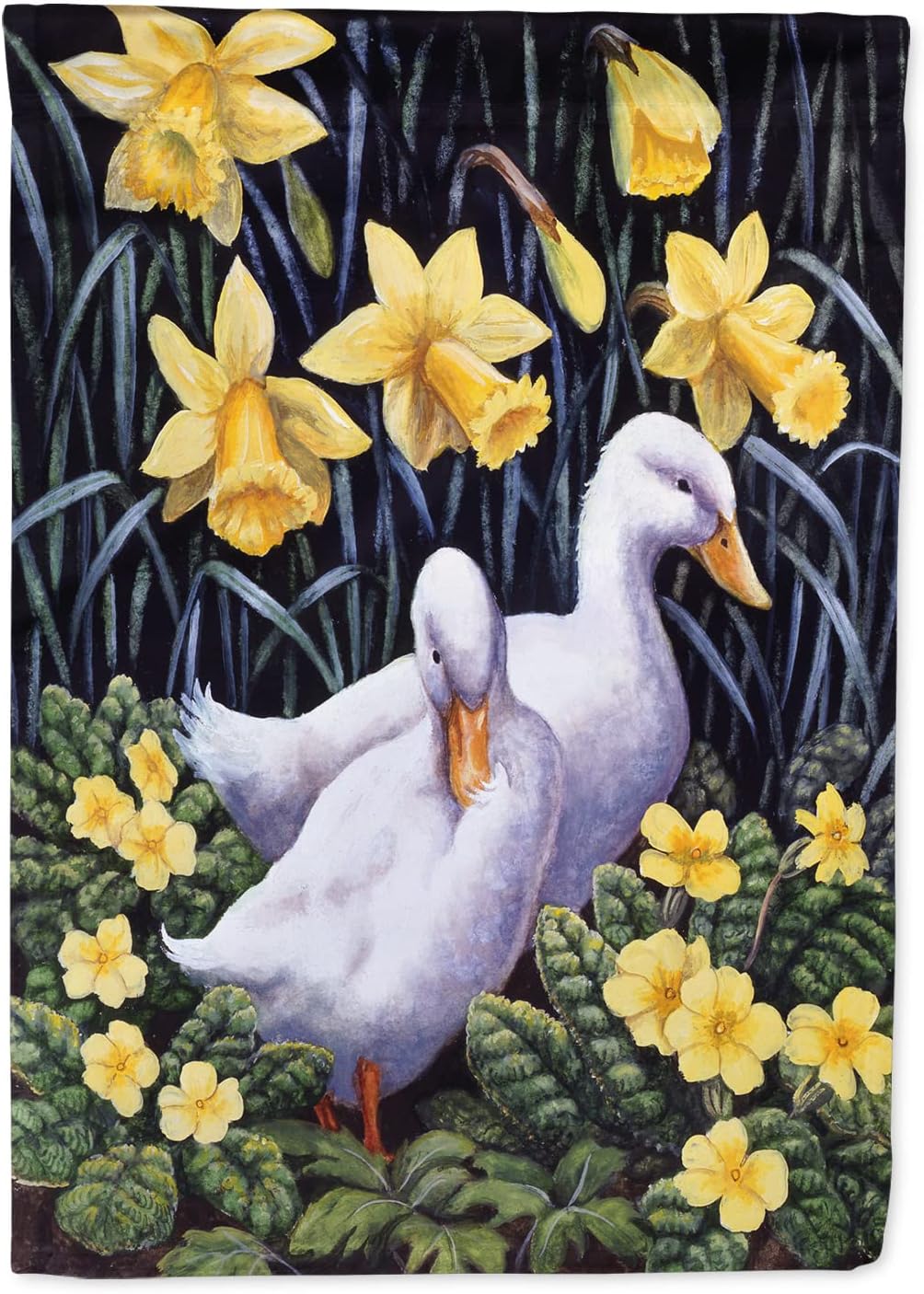 Caroline's Treasures BDBA0279CHF Ducks by Daphne Baxter House Flag Large Porch Sleeve Pole Decorative Outside Yard Banner Artwork Wall Hanging, Polyester, House Size, Multicolor