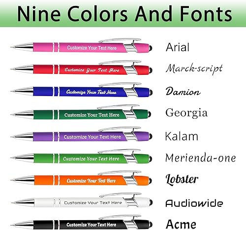 Miniatura 2 de Qingxily Hasta 300 bolígrafos personalizados a granel, bolígrafos personalizados con grabado gratis, bolígrafos con lápiz digital personalizados con