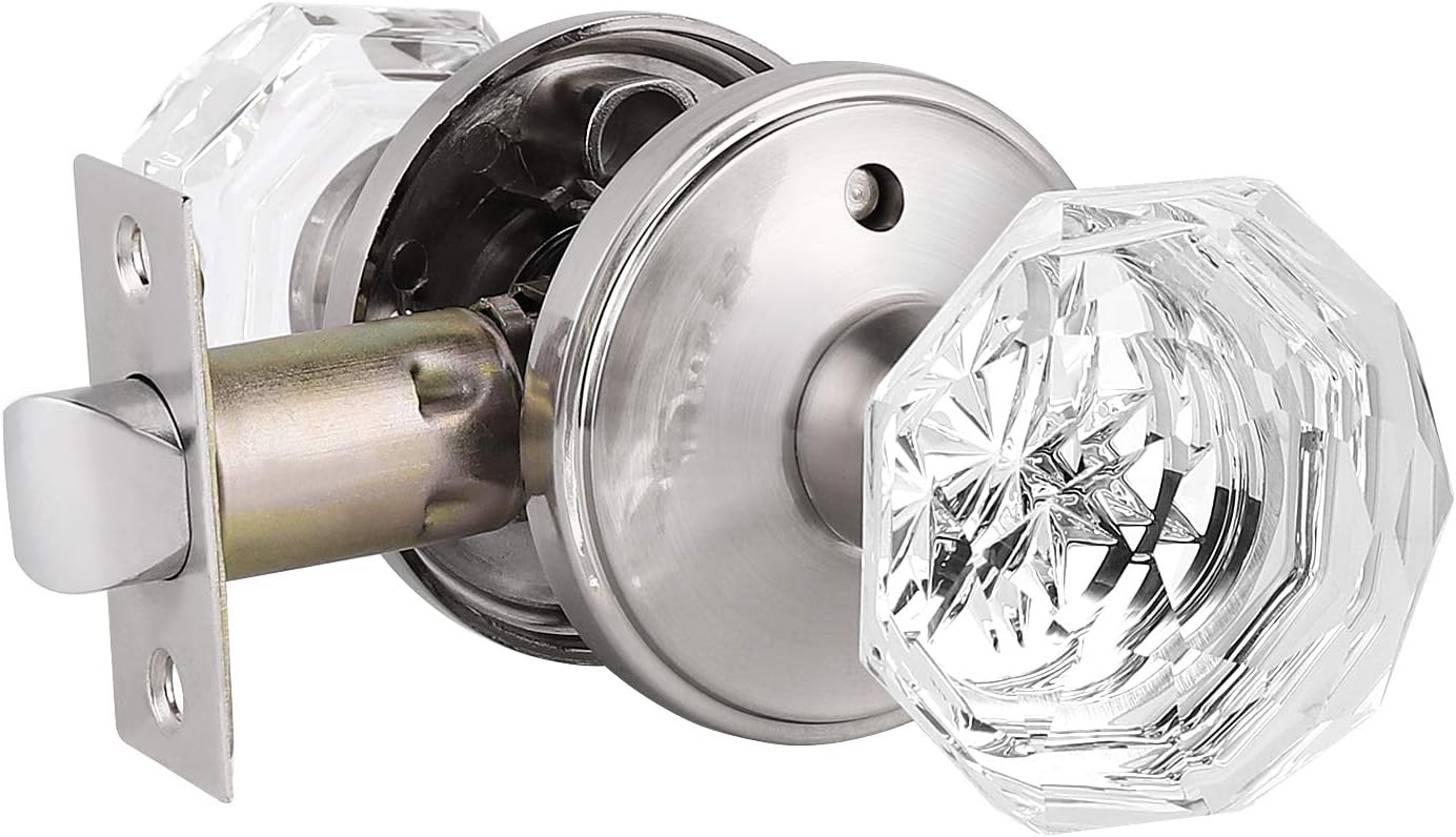 Probrico Hardware (1 Pack) Diamond Crystal Door Knobs Door Knobs