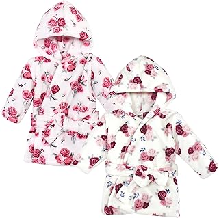 unisex-baby 2pc Plush Animal Face Bathrobe