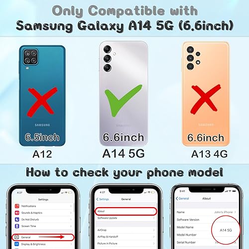 Miniatura 2 de oqpa Funda para teléfono Galaxy A14 5G con diseño de personajes 3D de dibujos animados para niños, niñas, mujeres, adolescentes, funda Kawaii única