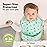 3-Pack Waterproof Baby Bibs for Eating - Lightweight Toddler Feeding Bibs with Large Food Catcher, Mess Proof, Food-Grade Baby Eating Essentials, Easy to Put On & Clean (Beach Day)