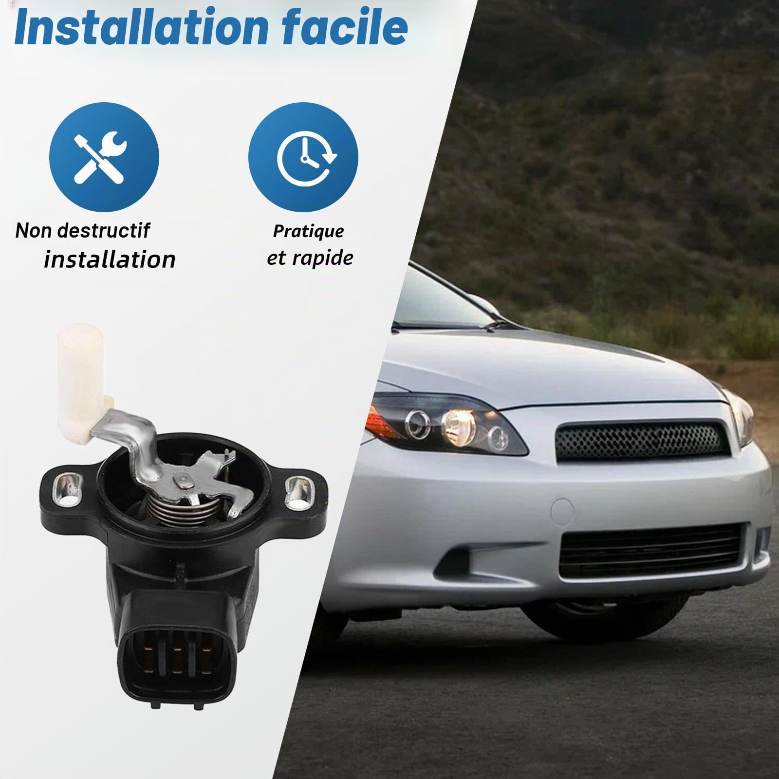 Riloer Capteur de position de pédale d'accélérateur de remplacement Compatible avec Toyota Corolla 2002 Hiace 2006-2010 Yaris 2006-2012 Scion tC 2005-2008, 8928147010 1983003011 89281-47010 1983003011