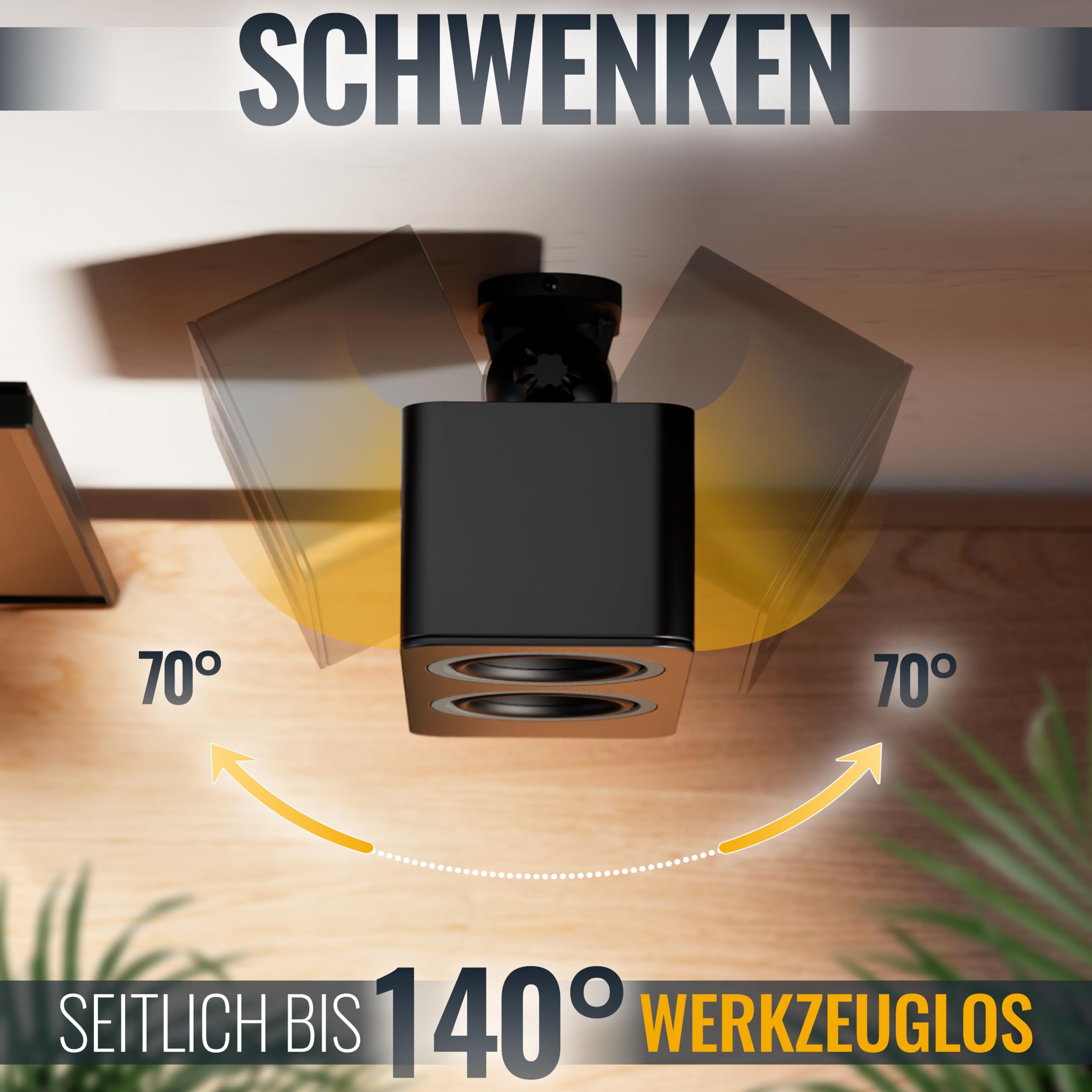RICOO Supporti Universali per Casse LH028-B Altoparlanti da Parete Orientabile 50x87x64mm Set di 2 Nero