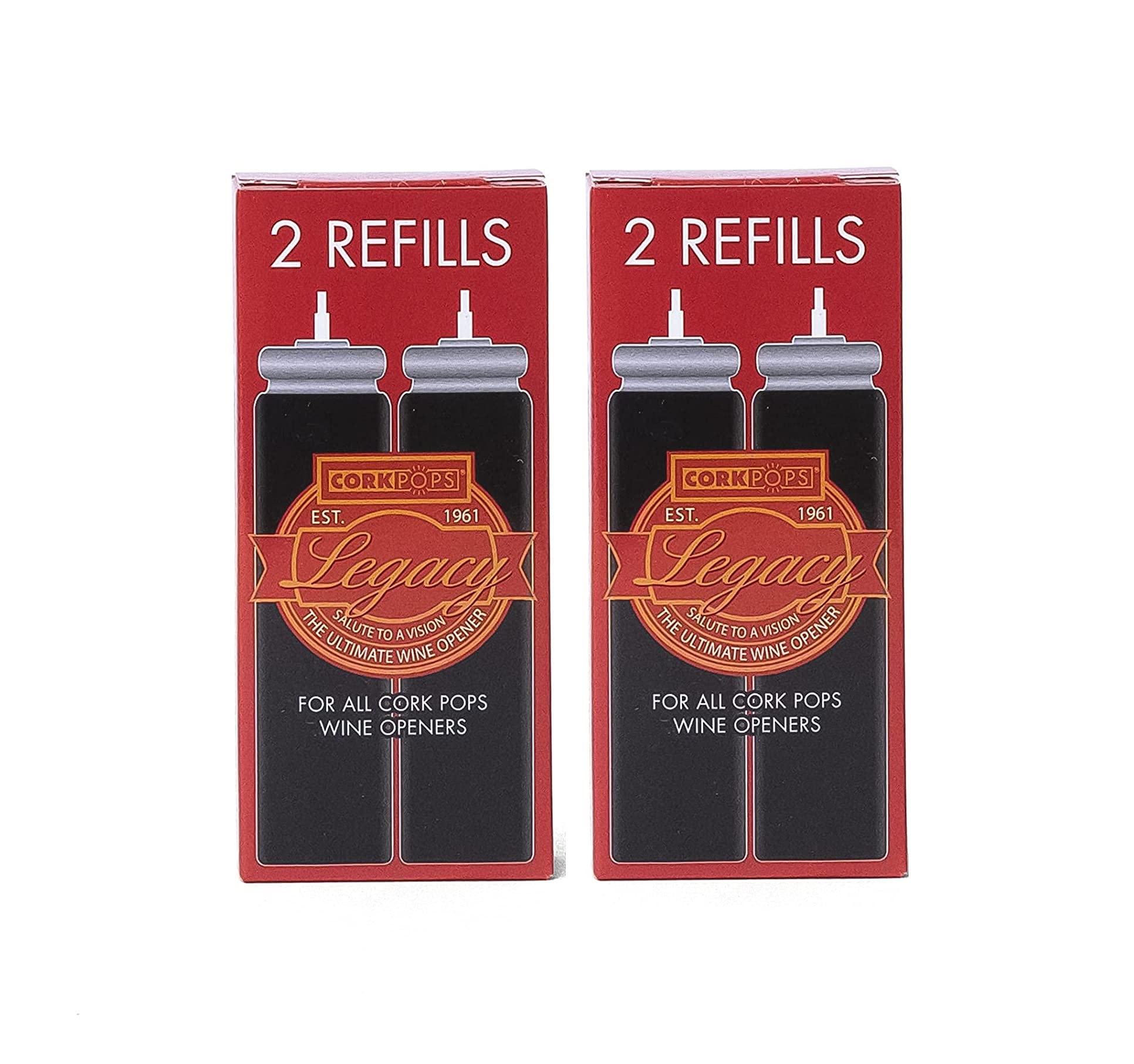 Cork PopsWine Bottle Opener Refill Cartridge (2, Red)
