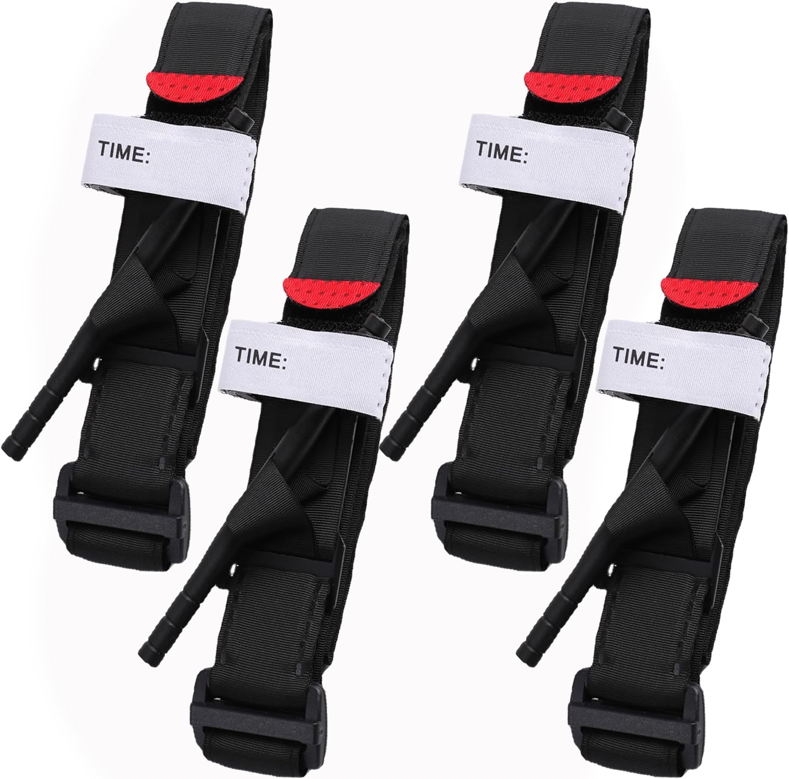 BuperorTourniquet Medical 4 Pack, Bleed Stop Medical Equipment,Outdoor Mountaineering Camping Adventure Home Emergency Tactical Tourniquets Kit First Aid Equipment Stop The Bleed Kit One-Handed