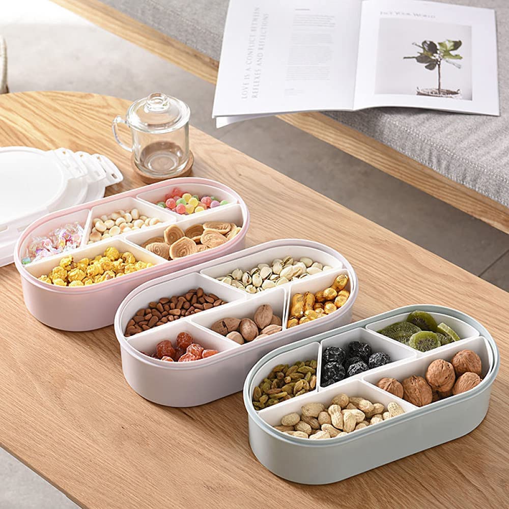 Bandeja de Fruta Multifuncional Caja de Almacenamiento de Caramelo Caja de Almacenamiento de Frutas secas Pendientes de contenedor de Joyas Contenedor de exhibición de joyería.,B