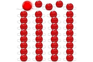 Haull 24Pcs Bulk Red Light Up Noses - The Blinking Red Nose