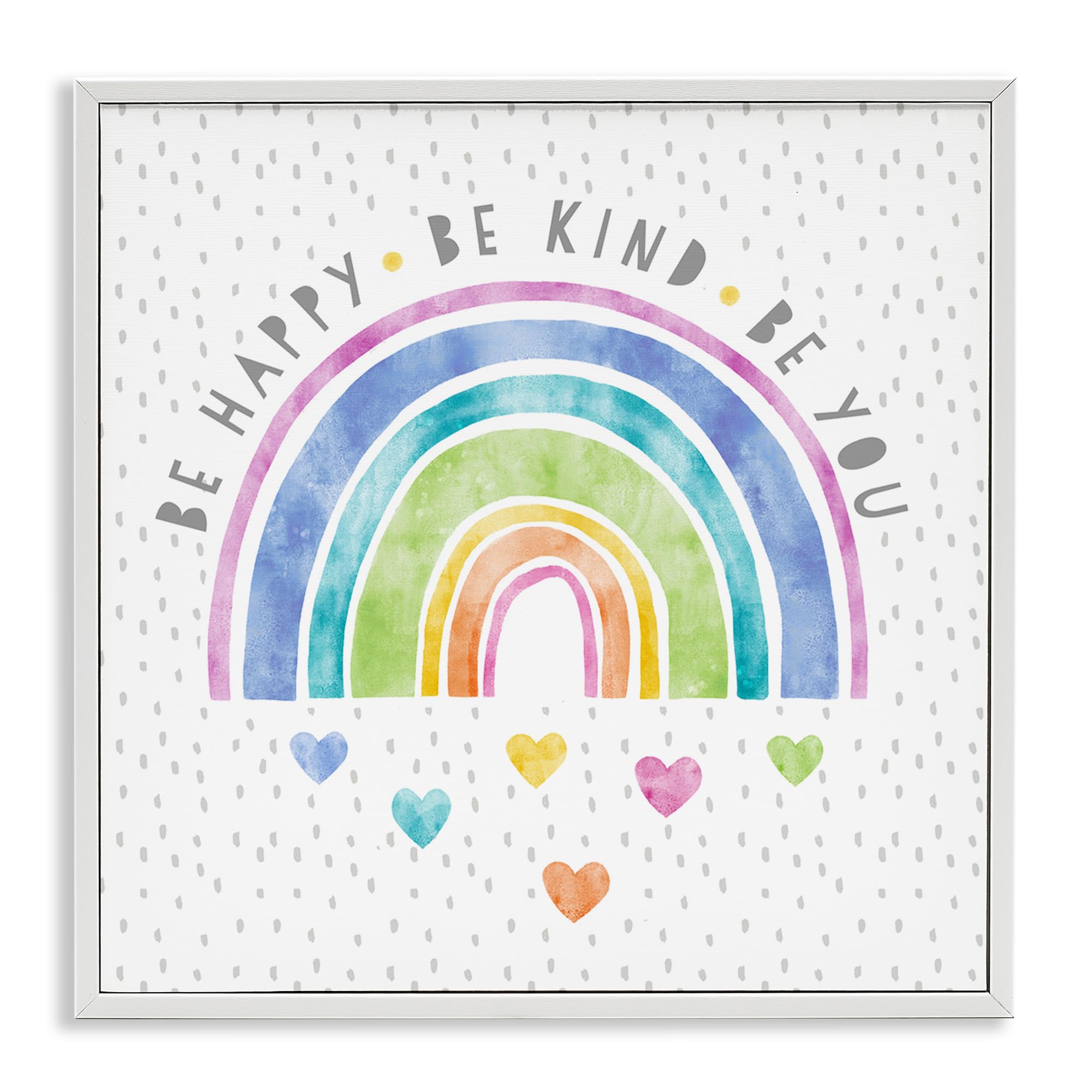 'Be You Hearts & Rainbow'| Framed Giclee Art