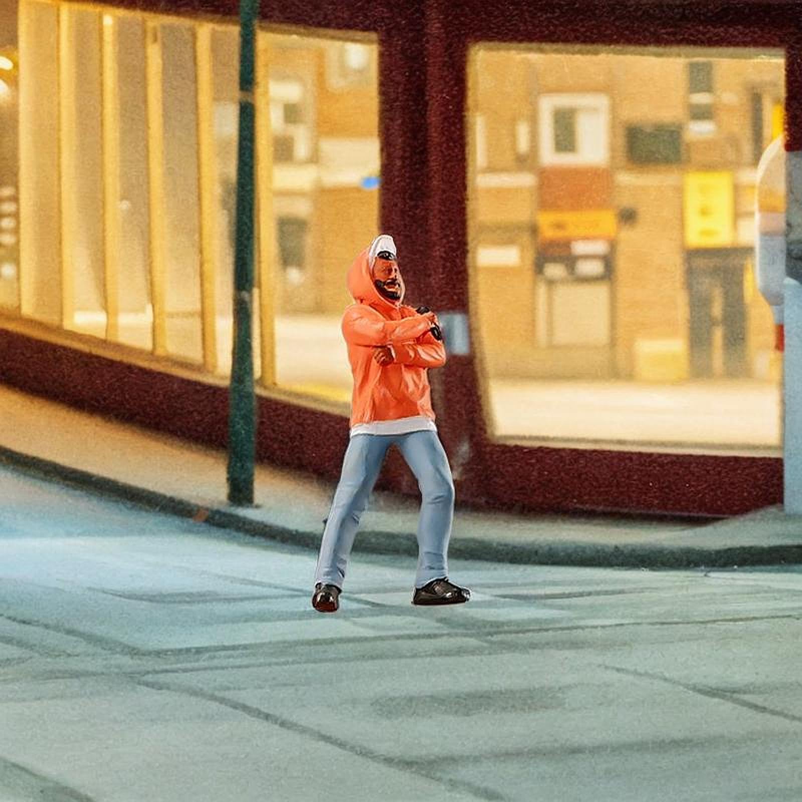 DYNWAVE 1/64 Miniature People Figurine Tiny People Model Men Figure Trains Architectural Diorama Figurine for Photography Props Decor