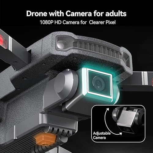 Miniatura 2 de Drones with Camera for Adults 4K, S179 Brushless Motor Drone with 3 Batteries, LED Remote Control, Adjustable Camera Drone, One Key Take OffLanding,