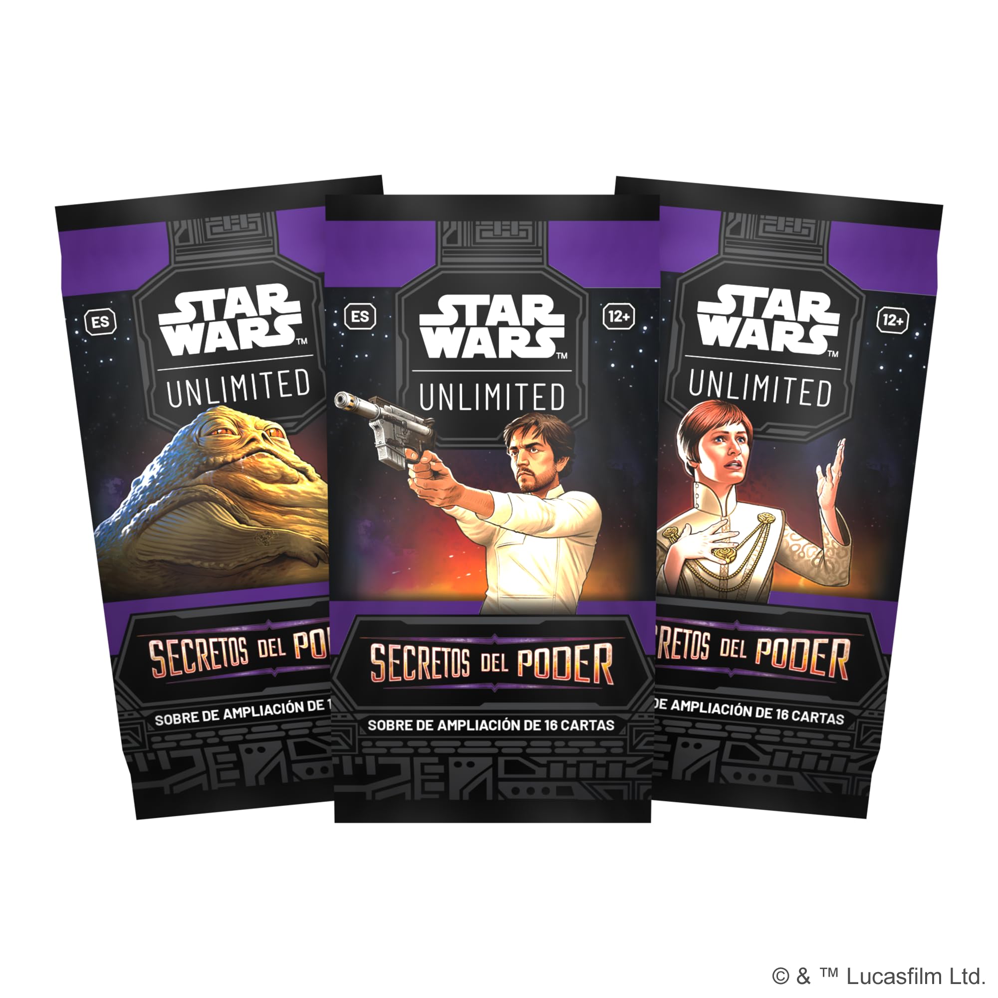 Fantasy Flight Games Asmodee FFG Star Wars Unlimited Gra kolekcjonerska Secrets of Power, 24 koperty z 16 kartami, TCG od 12 lat, dla 2 graczy, hiszpański, wielokolorowy SWH0602ES