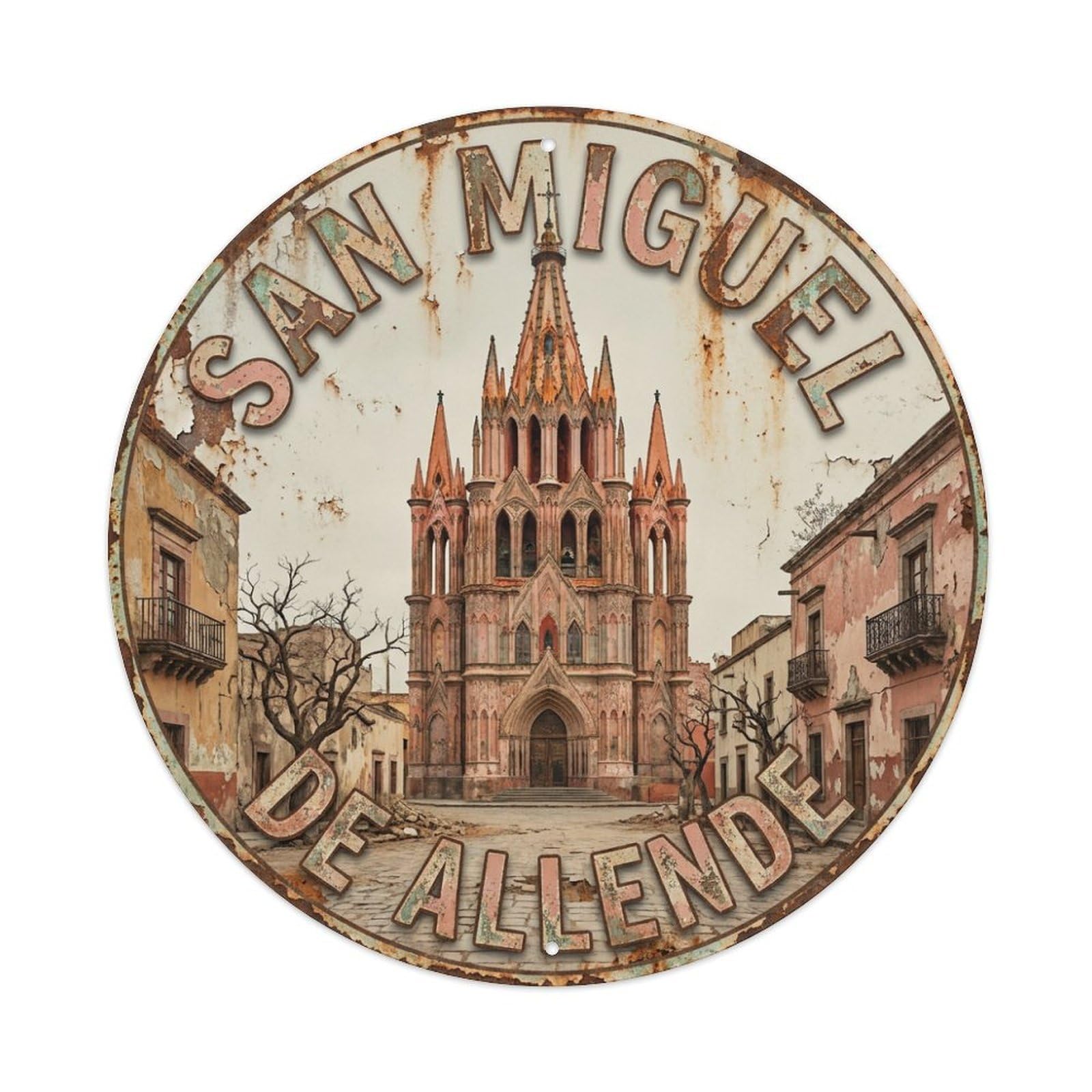 Galvaxio Style Retro Travel Mexico San Miguel 1 Metal Tin Sign