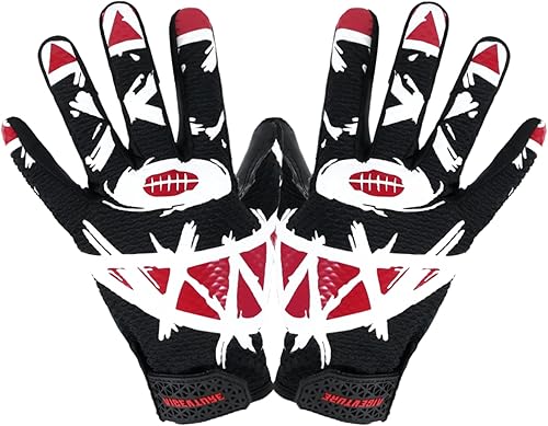 Guantes de fútbol para jóvenes, guantes receptores para niños, guantes de fútbol adhesivos para niños y niñas