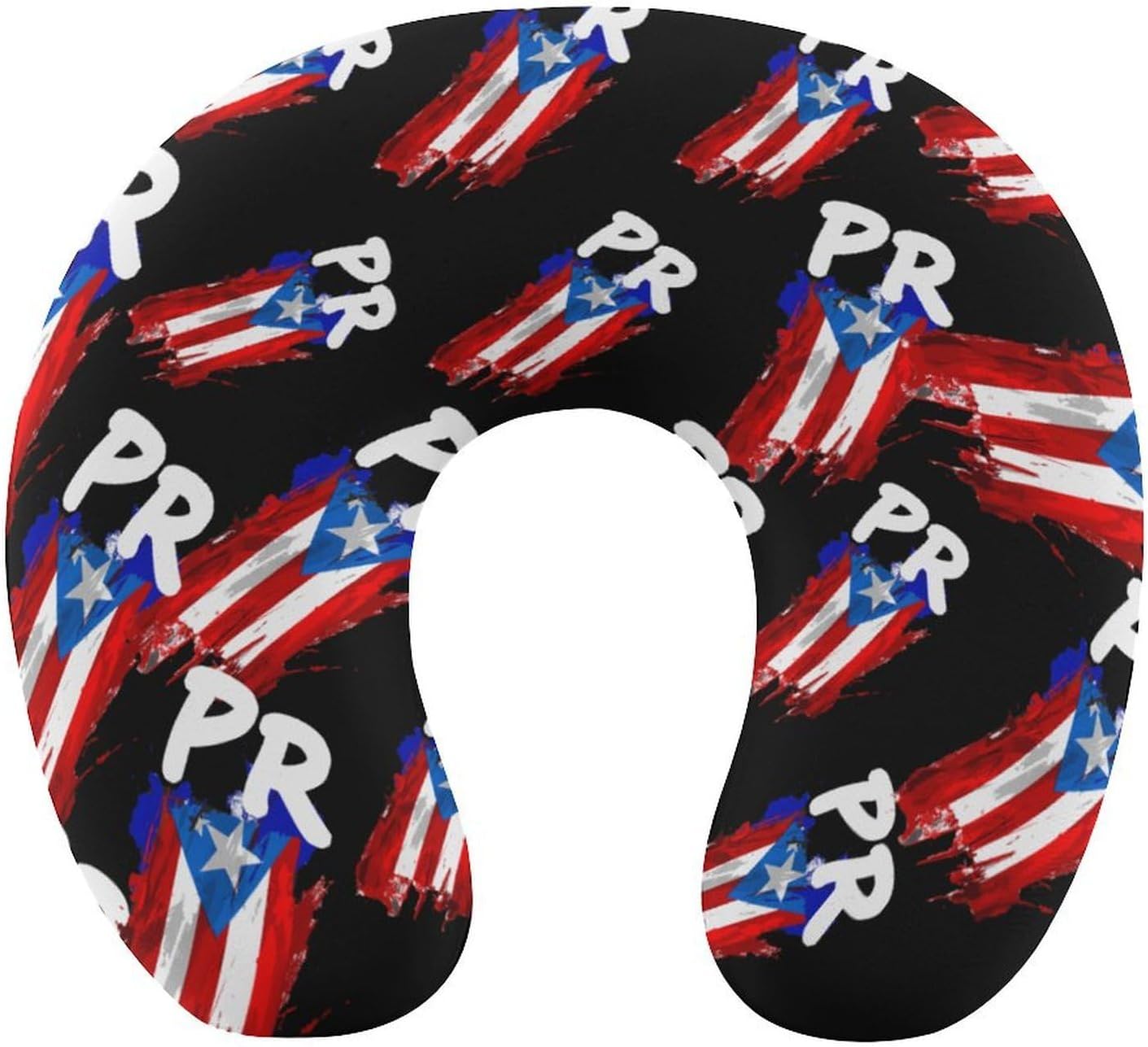 Puerto Flag PR Puerto Boricua Travel Pillow U Shape Neck Pillow Washable Pillowcase for Sleeping Chair