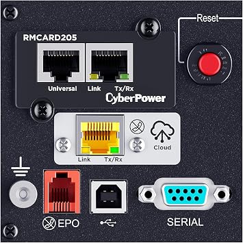 CyberPower PR2000RTXL2UCN Smart App Sinewave UPS System, 2000VA/2000W, 8 Outlets, 2U Rack/Tower, Pre-Installed RMCARD205, Built-in Cloud Monitoring, EBM Option