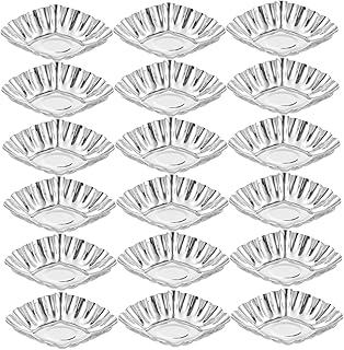 BESPORTBLE Moldes De Torta De Para Copo De Bolo 20 Peças Moldes De Torta Para Casa Moldes De Pudim Moldes DIY Para Uso Doméstico Em Aço Inoxidável Molde De Bolo De Prata Moldes De