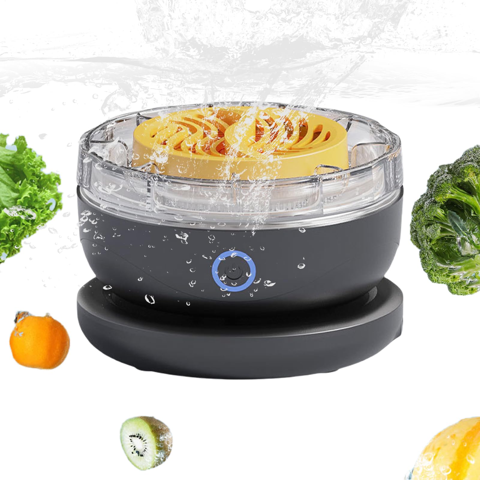 Nettoyeur USB portable sans fil avec brosse rotative de cuisine pour nettoyer les aliments