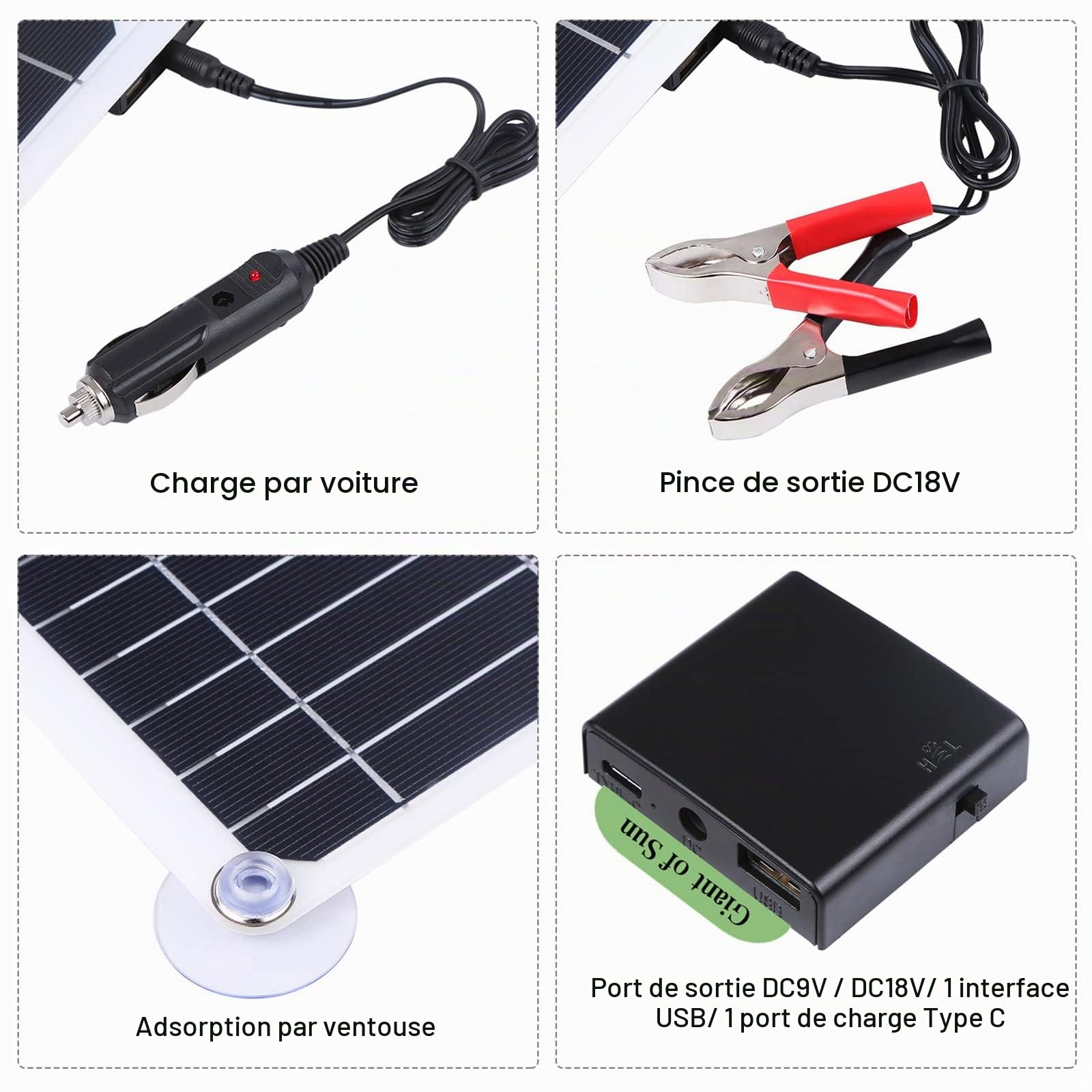 Kit De Panneau Solaire 200 W 400 W 600 W 800 W avec Contrôleur 30 A/60 A, Chargeur De Batterie 12 V, Adapté pour Camping-Car, Hangar à Bateaux, Ferme, Toit,2x200W-60Acontroller