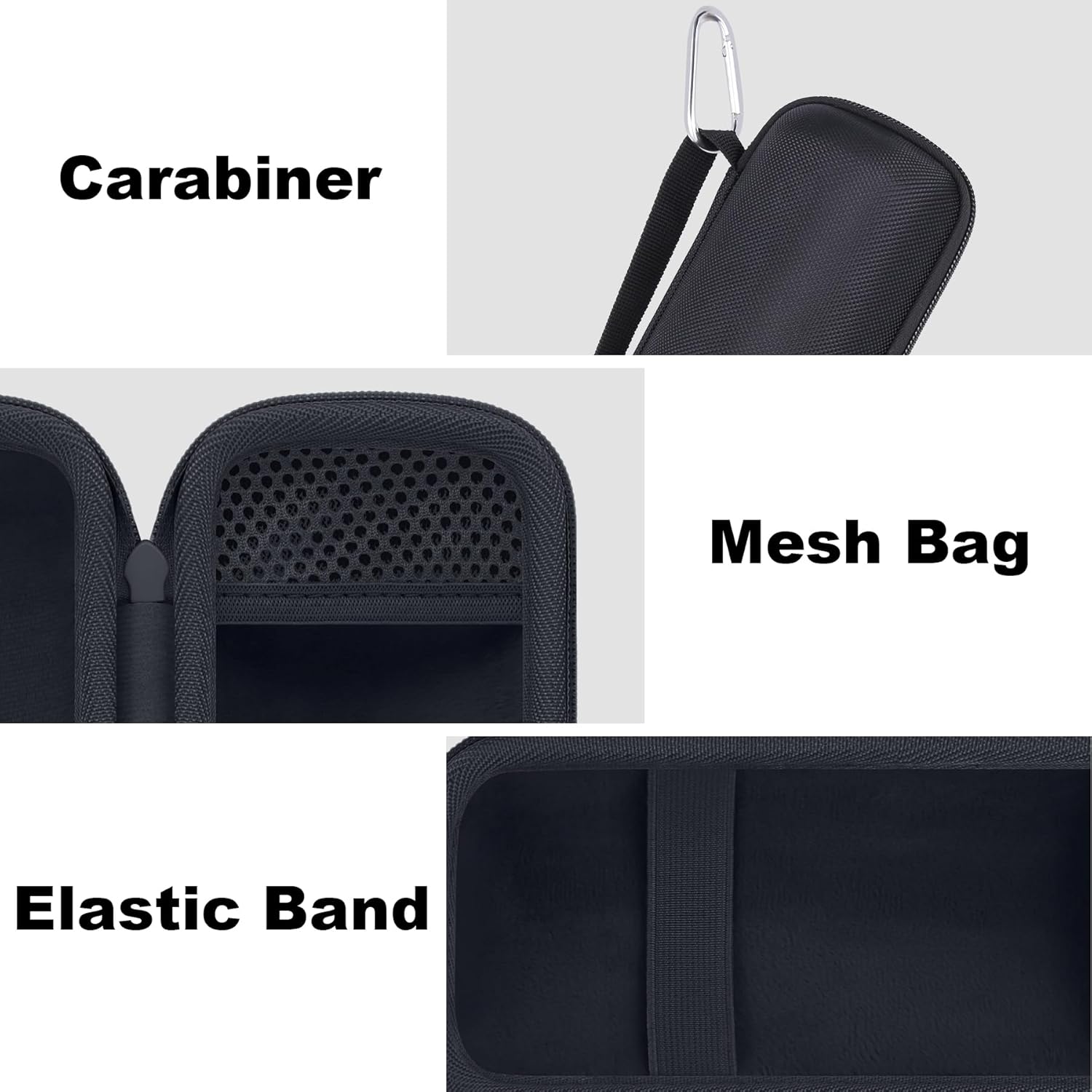 Hard Portable Case Compatible with JBL Grip Portable Waterproof Bluetooth Speaker(Black Case) - Image 4