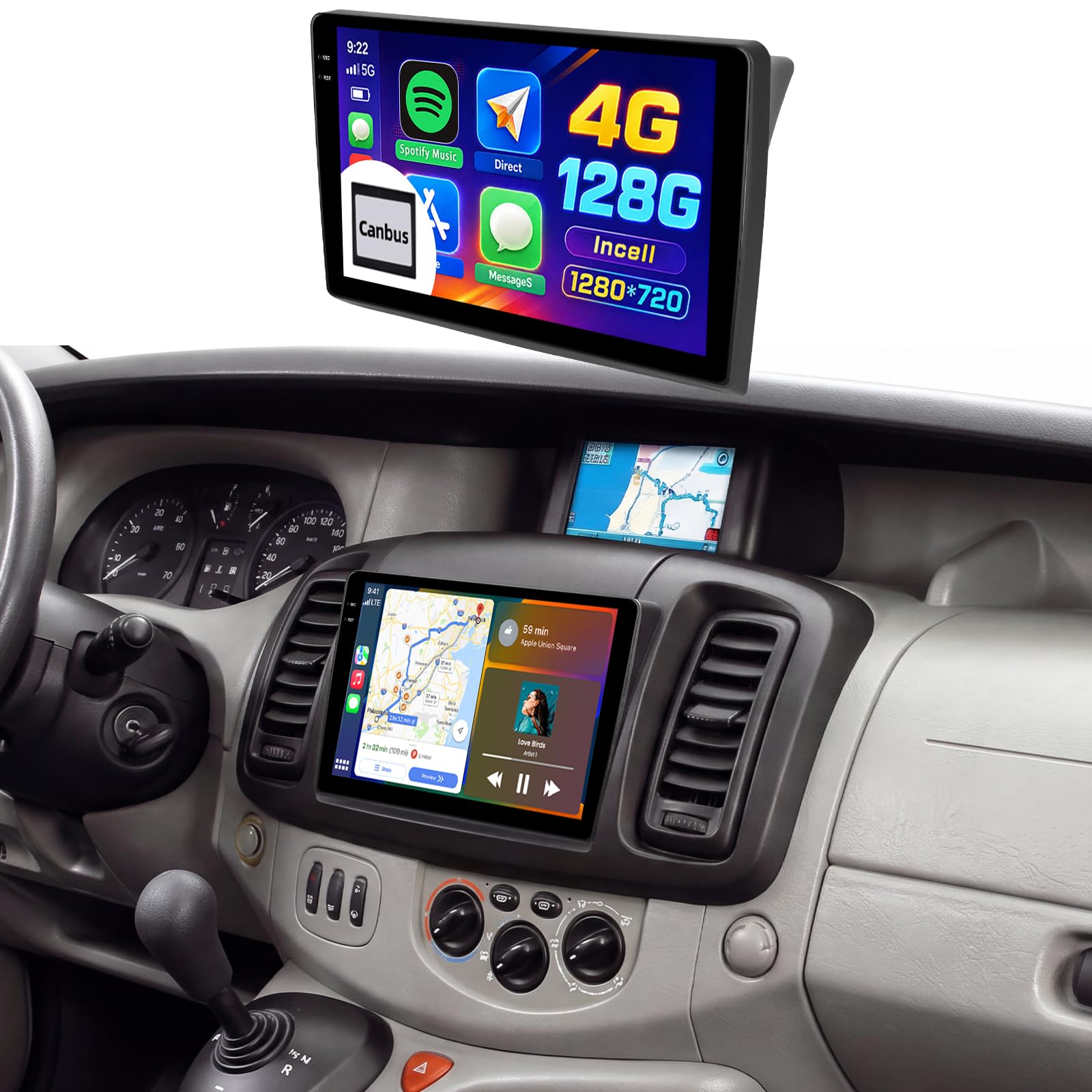 4+128G 【Canbus】 Autoradio pour Renault Trafic/Opel Vivaro/Nissan Primastar